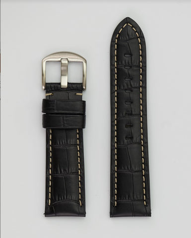 Hadley Roma - Alligator Grained Leather Watch Band | MS2035