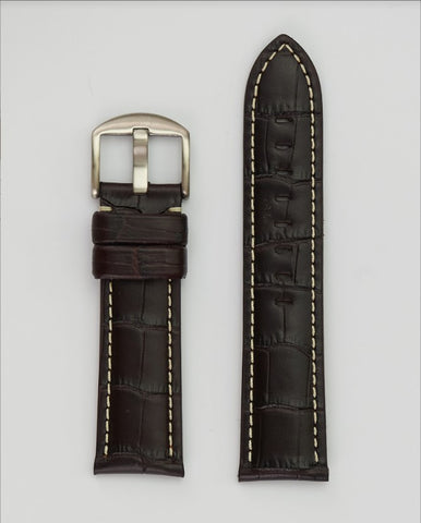 Hadley Roma - Alligator Grained Leather Watch Band | MS2035