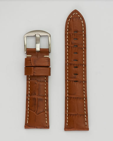 Hadley Roma - Alligator Grained Leather Watch Band | MS2035