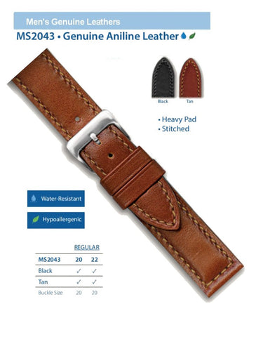 Hadley Roma - Genuine Leather Watch Band | MS2043