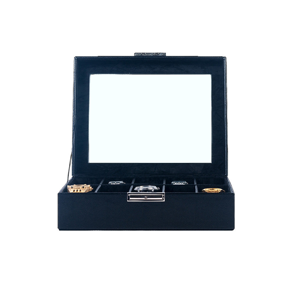 10 Watch Display Case Storage Box W93011 Orbita Roma Black Leather